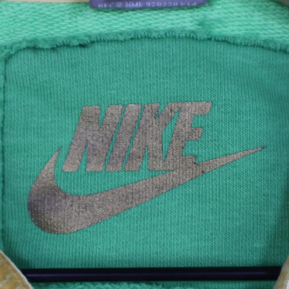 Vintage Y2K Nike Sportswear Full‎ Zip Jacket XS Green Gold Swoosh Fleece